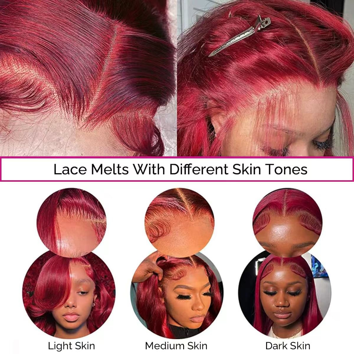 200% Density Brazilian Virgin 5×5 Water Wave Burgundy 99J Human Hair for Women