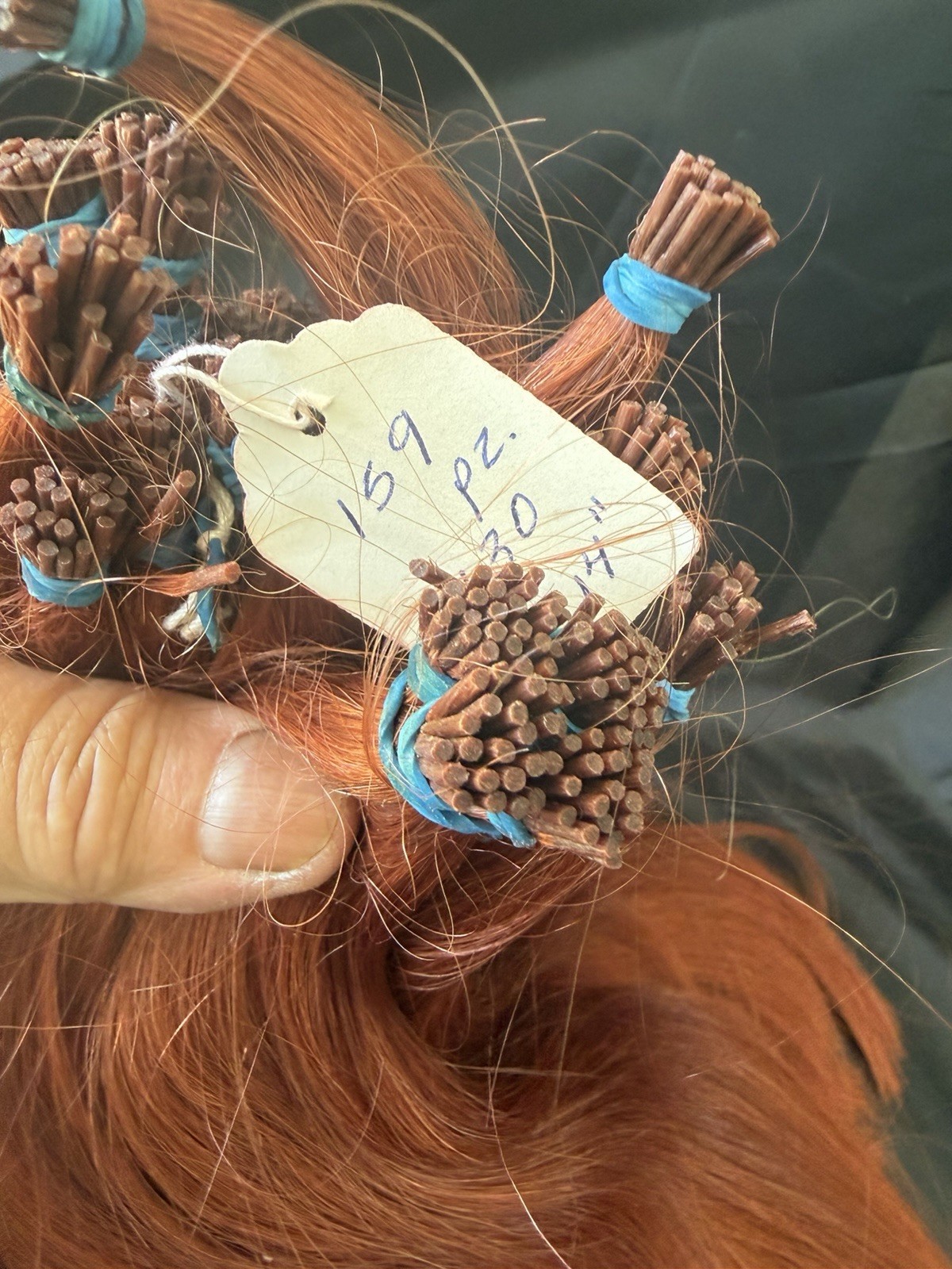 Human Hair 250gm 12” Red Orange