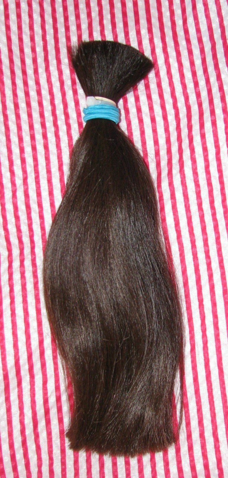 HUMAN HAIR HAIRCUT 12 INCH CHOCOLATE BROWN PONYTAIL COSPLAY-REBORN DOLLS T41