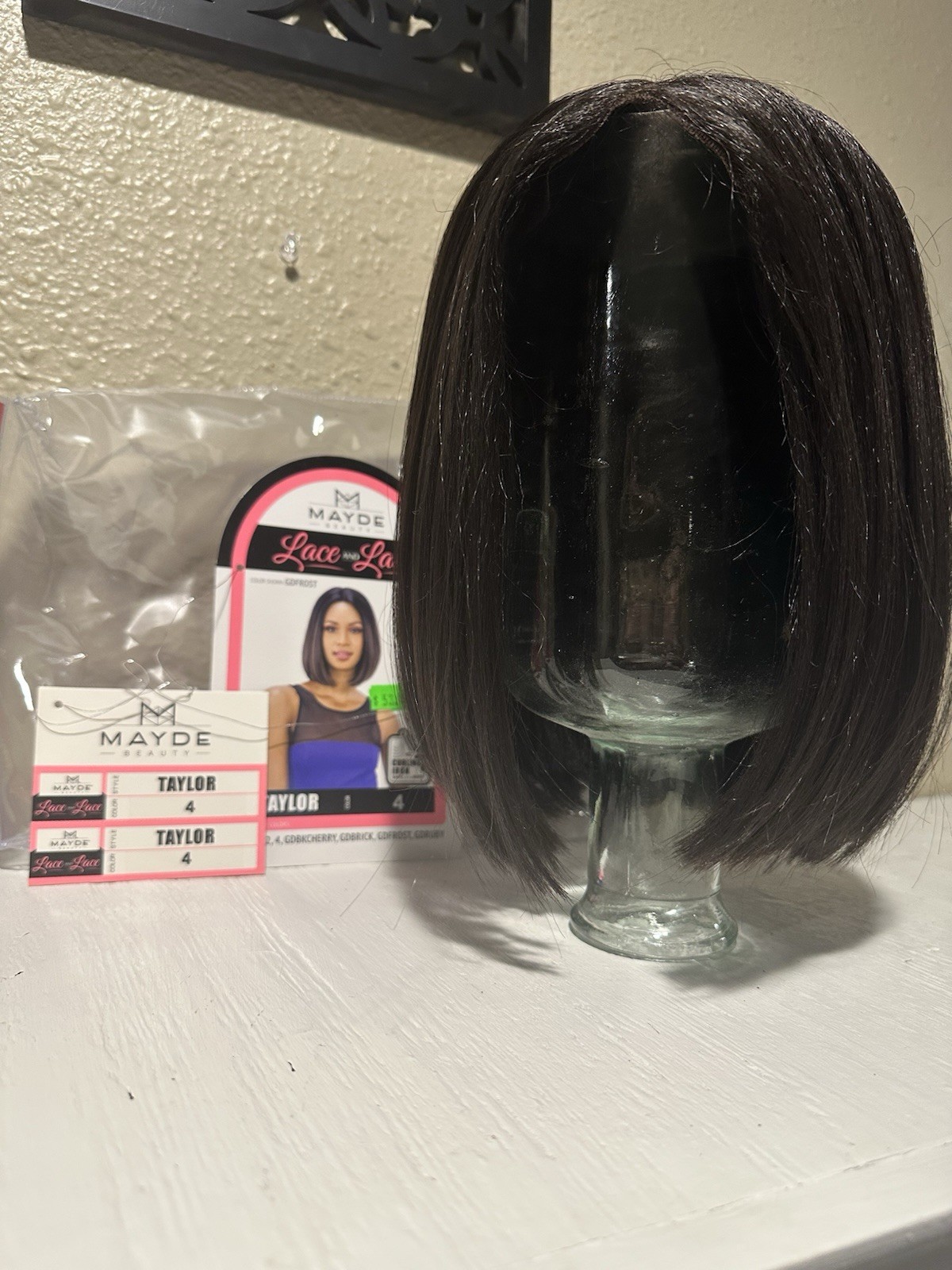 Mayde Beauty “Lace and Lace” Taylor wig. Synthetic, heat safe. New in package.