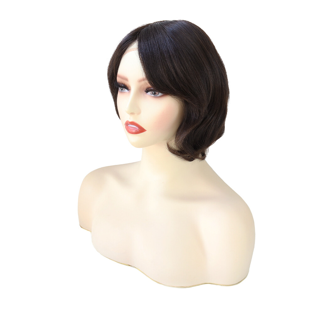 Women Wigs European Virgin Hair System French Lace Front Injection LaceEW40-6”