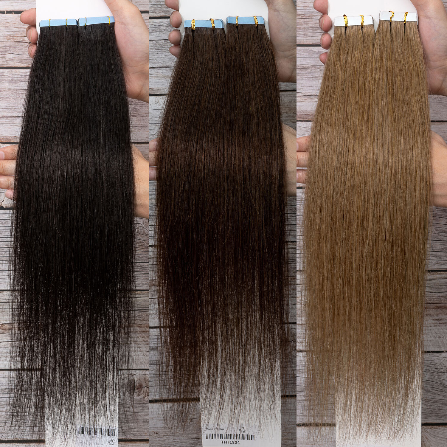 THICK 150G Tape In 100% Human Hair Extensions Remy Skin Weft Full Head Blonde US