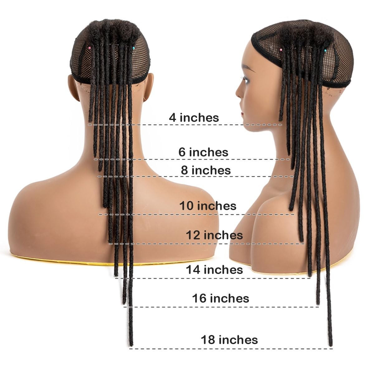 Originea Daixi 0.8Cm Width 18 Inch 20 Strands 100 Real Human Hair Dreadlock