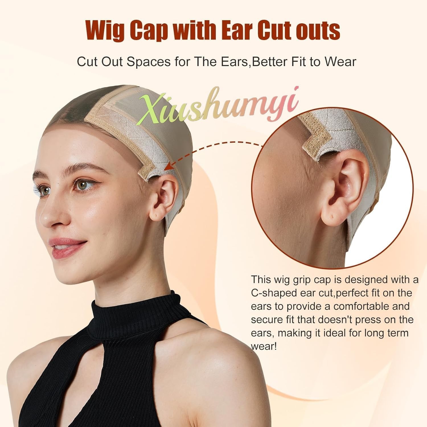 Nude Lace Wig Cap for Women – Adjustable Non-Slip Grip for All-Day Comfort