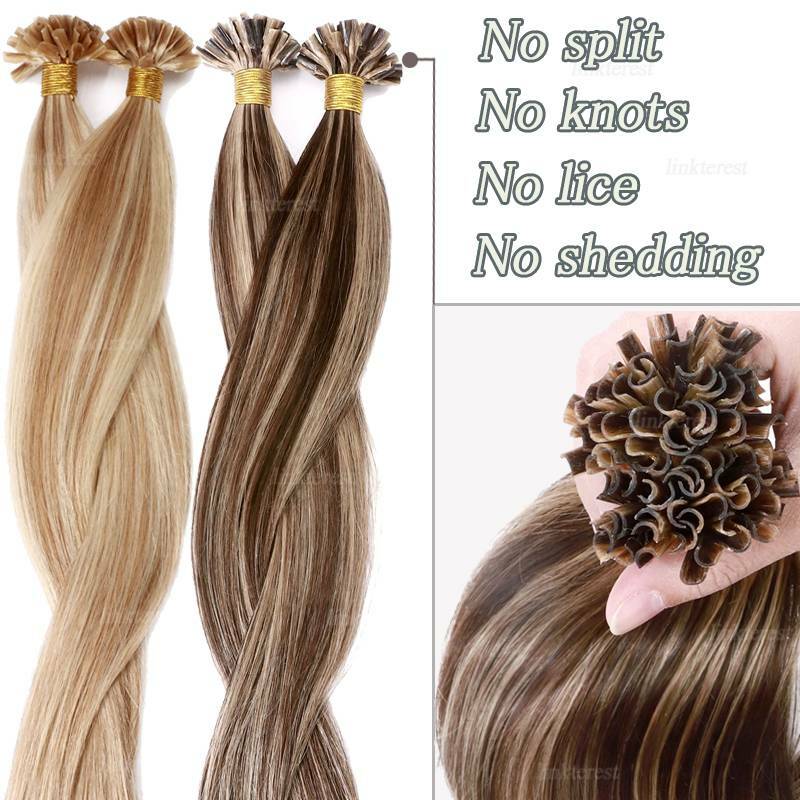 AAAAA Indian Keratin 1g/s Nail U Tip Per Bonded Real Remy Human Hair Extensions