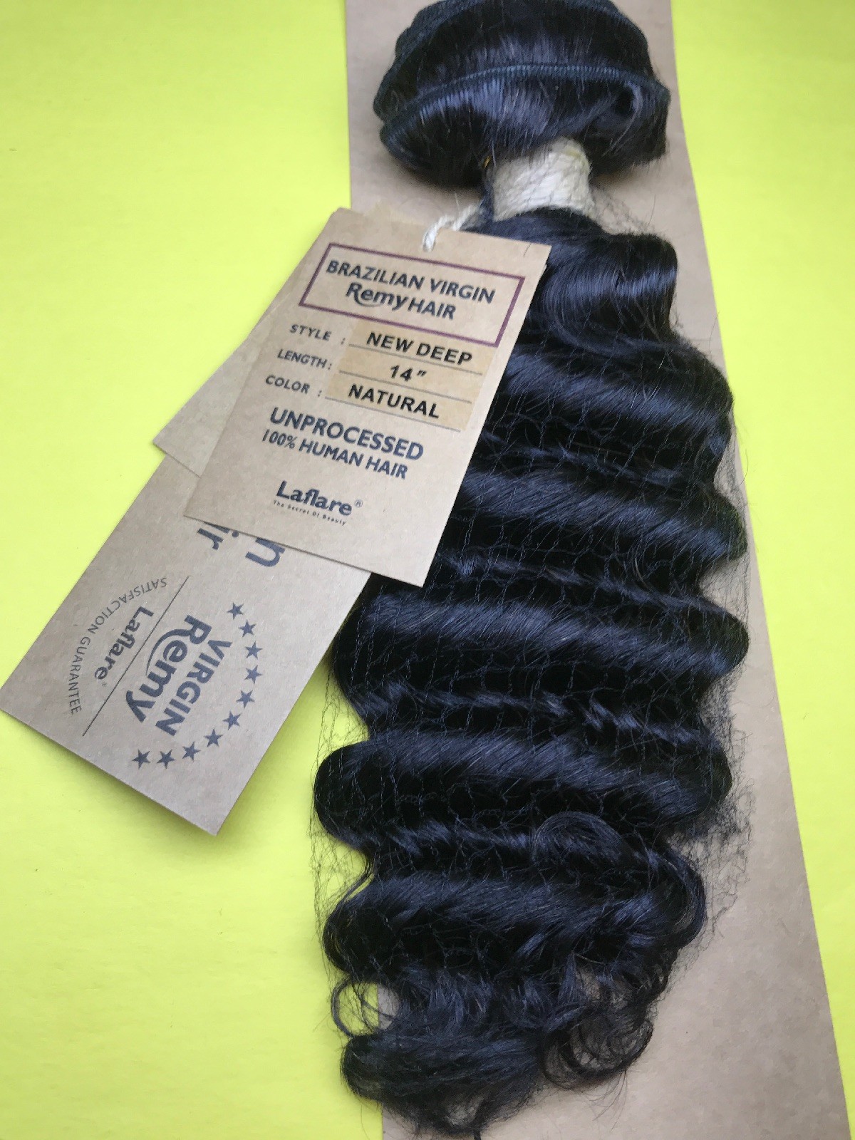 LAFLARE Brazilian VIRGIN REMY 100%_Human_HAIR_UNPROCESSED_NEW_DEEP_14″_#NATURAL