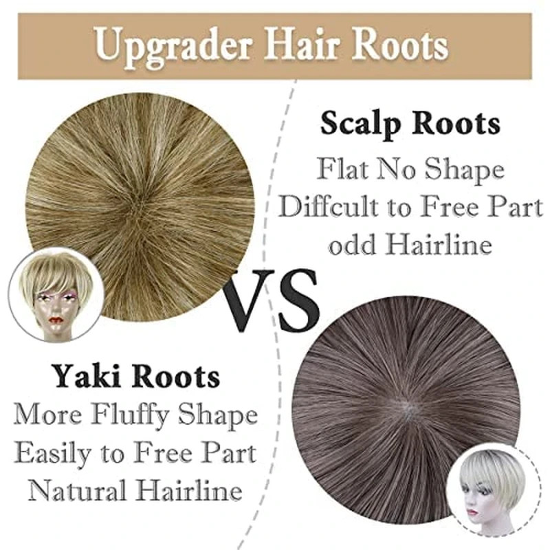 Pixie Cut Wigs Short Stylish Fluffy Layer Wig None Lace Replacement Wig with Ban