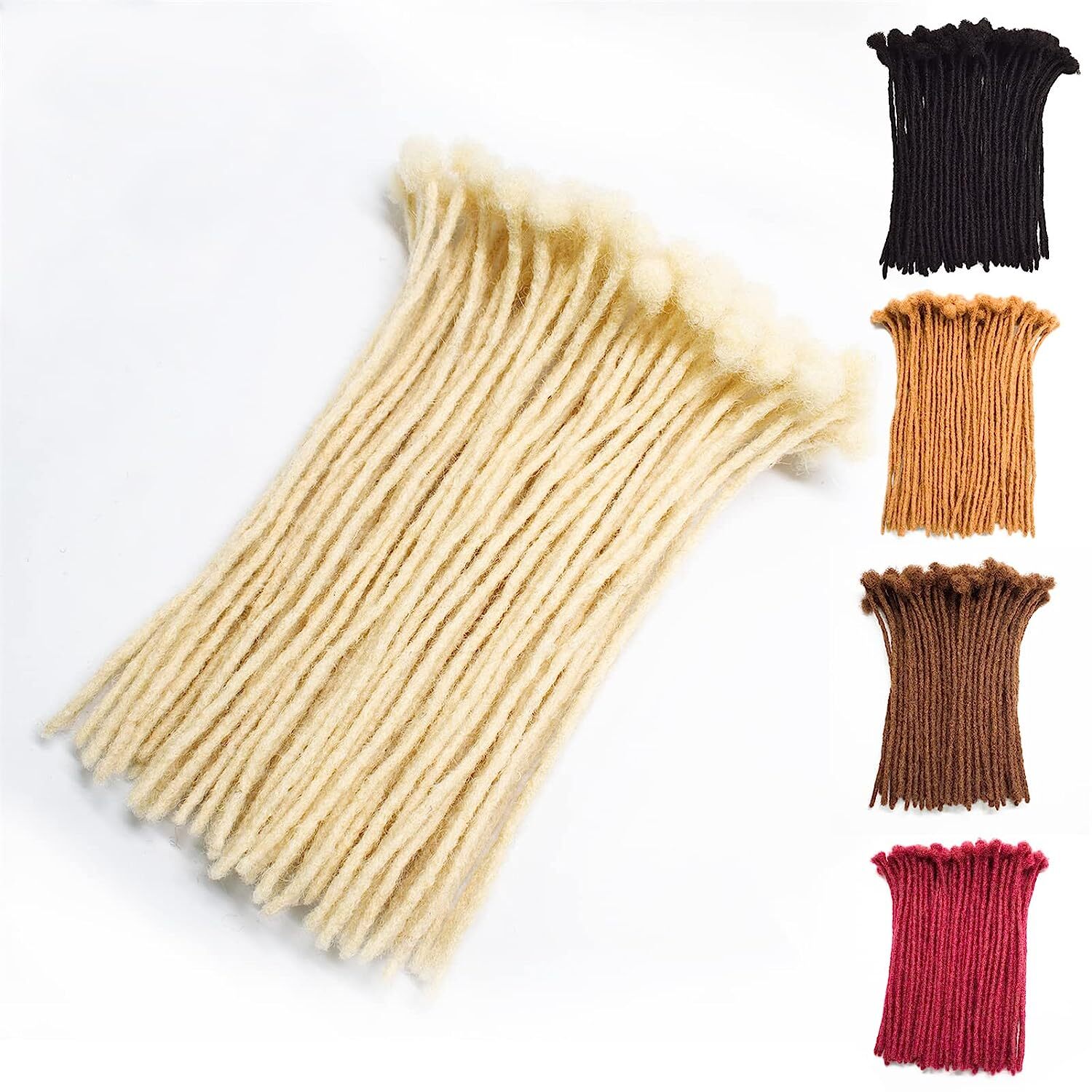 Crochet Braid Handmade Dreadlocks Hair 0.2/0.4/0.6/0.8cm human hair Extensions