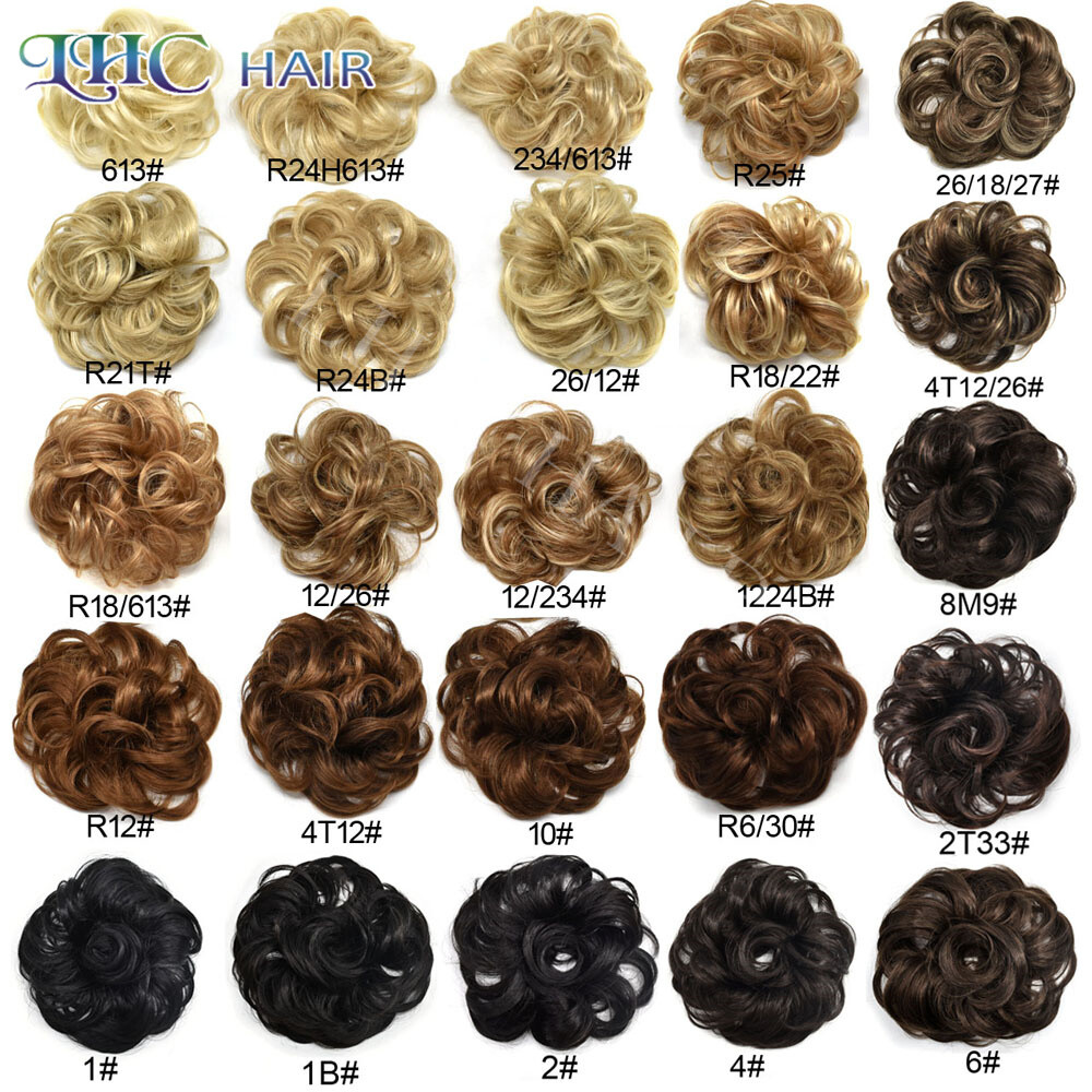 US Curly Hair Bun Ponytail Scrunchie Messy Updo Hair Extension Natural HairPiece