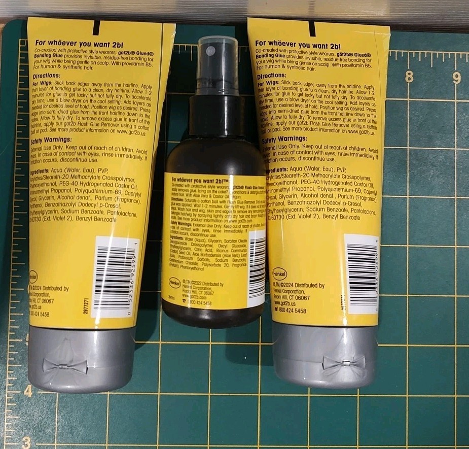 Wig Bonding Glue got2b Glued 6 Oz Bottle Plus got2b (un)glued Flash Glue Remover