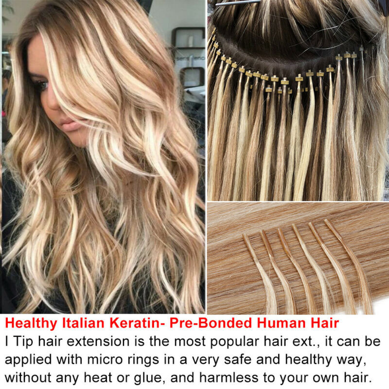 200 Strands I Tip Stick Pre-bonded Keratin 100% Remy Human Hair Extensions THICK