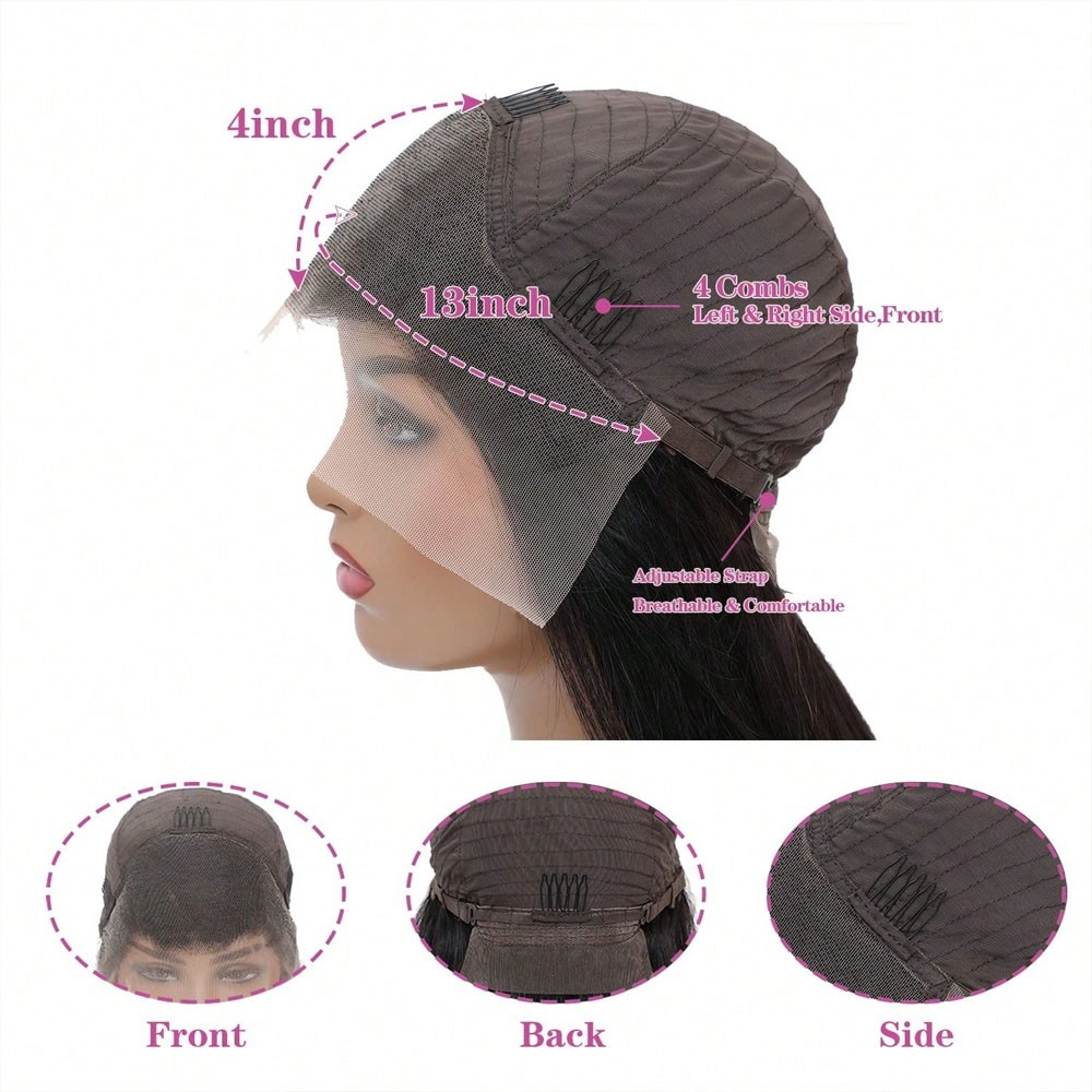 Short Pixie Cut Wig Human Hair For Women 250% Density Glueless Easy Wear 6 Inch