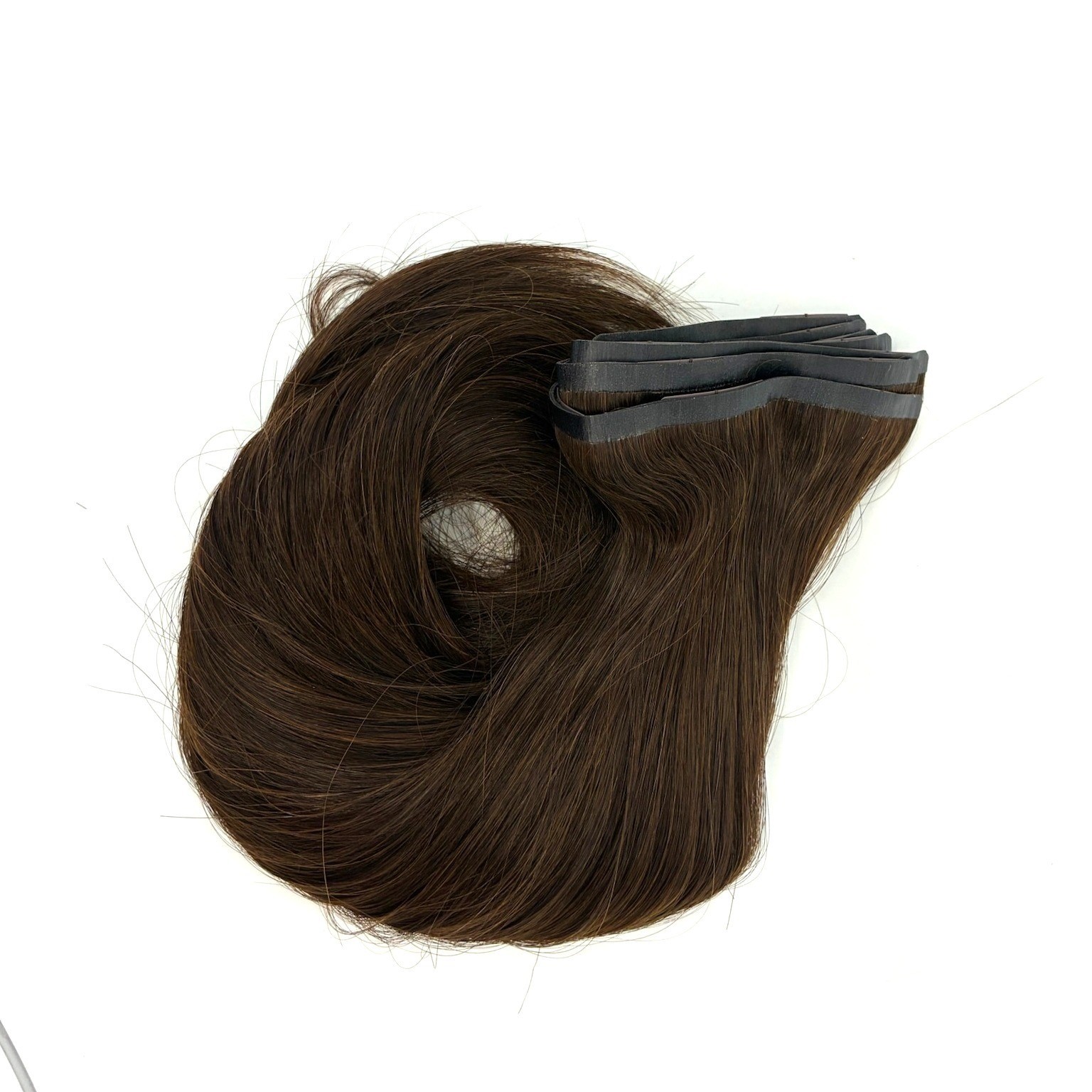 Glam Seamless Invisi-Clip Hair Extensions #1C Mocha Brown 7 Wefts 22″ 180g NWOT