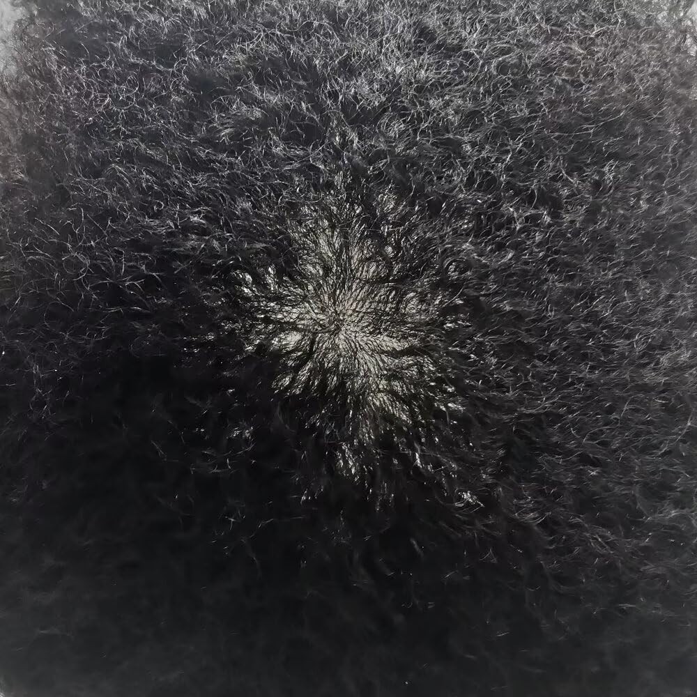 Man Weave Hair Units for Blackmen PU Injection Afro Mens for African American