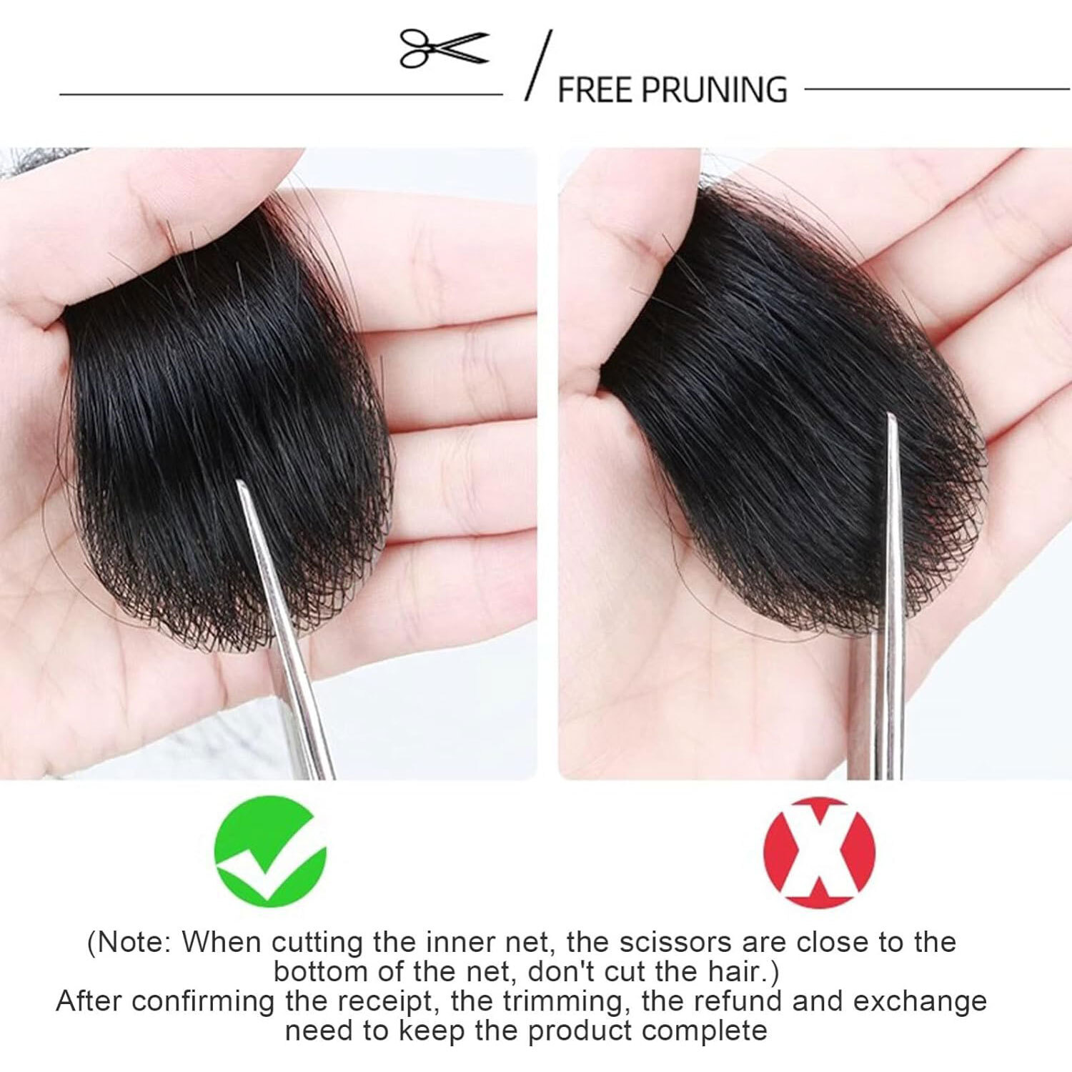 Front Hairline 100% Human Hair Patch Full Skin Base Cover-Up Topper Piece Toupee