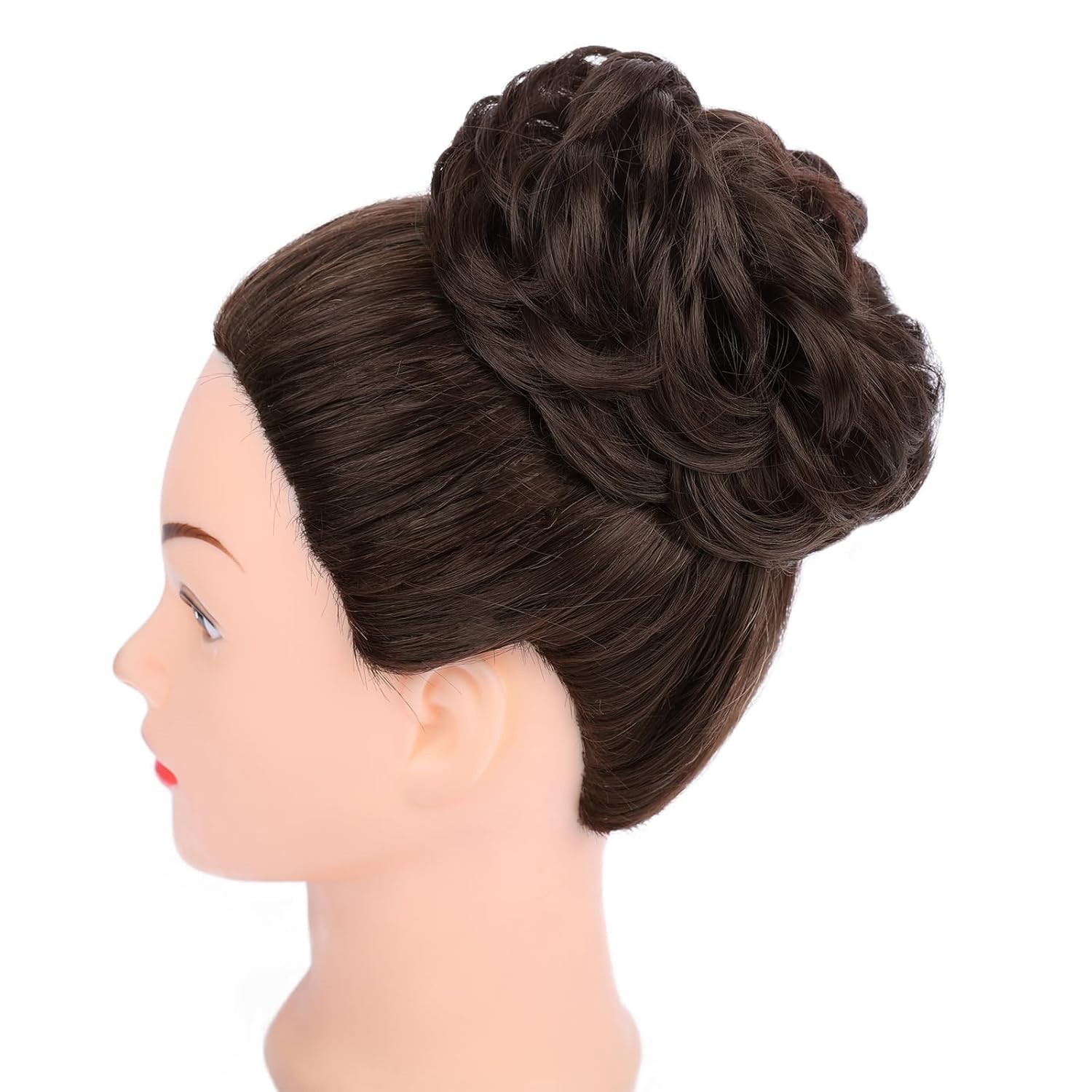 Lightweight Messy Bun Hair Extensions – Curly Chignon for Special Occasions