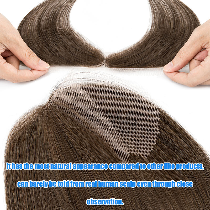 Front Hairline Full Lace Cover-up Hairpiece Remy Human Hair Patch Topper Toupee