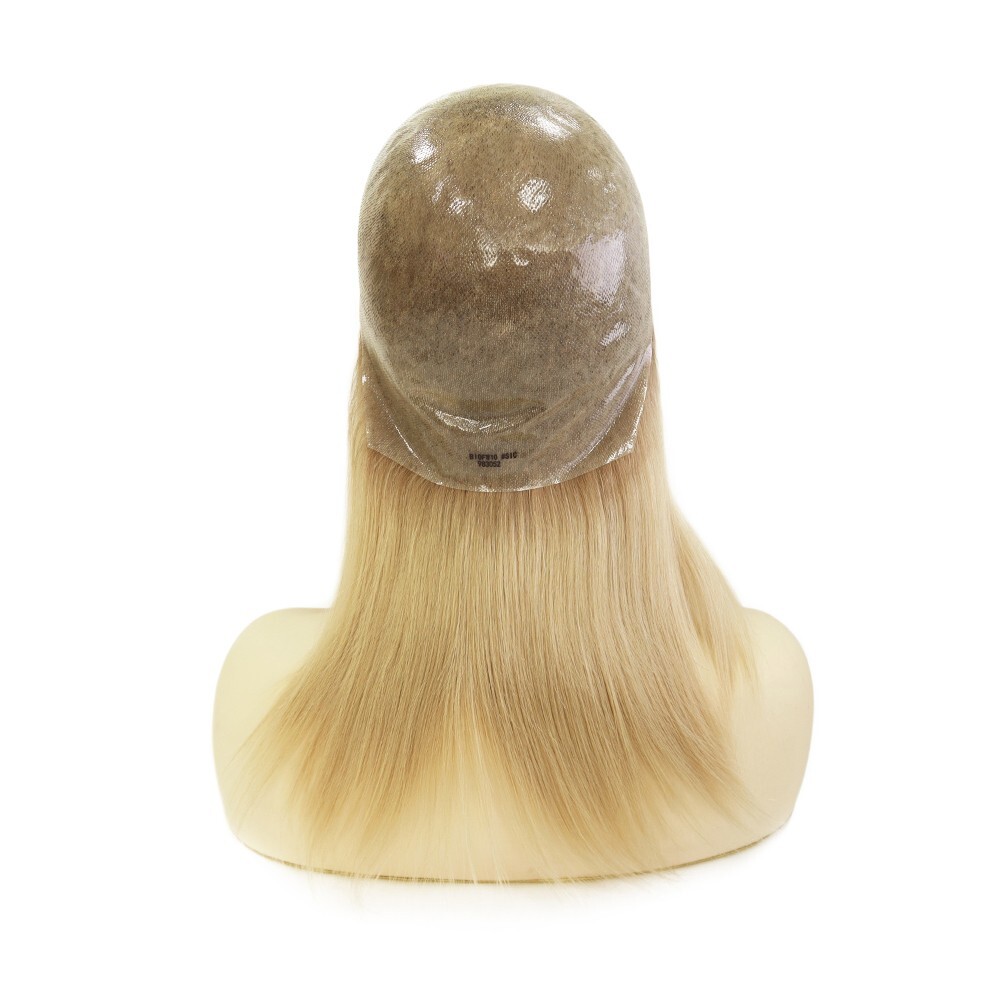 Women Chinese Hair Full Head Wig Thin Skin Wigs Human Hair Medium Size 10” #SIC
