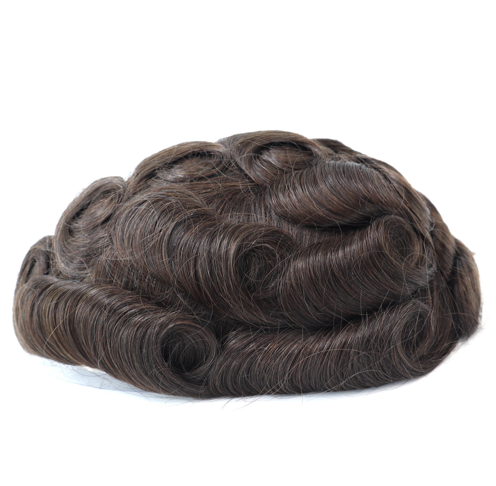 Toupee For Men Thin SkinLace Medium 100% Human Hair Replecement System Hairpiece