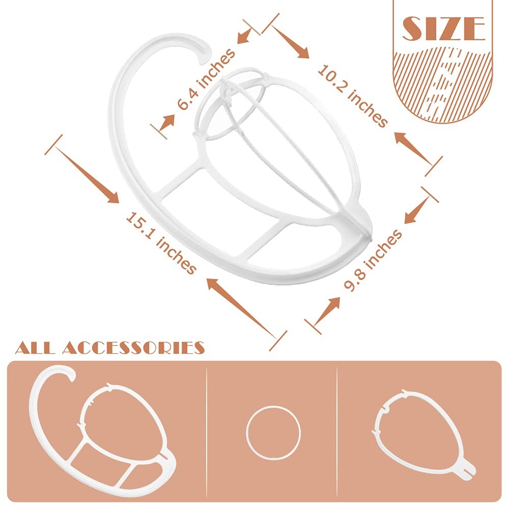 Dreamlover Wig Stand Hangers, 2 Sets 2 Count (Pack of 1), White
