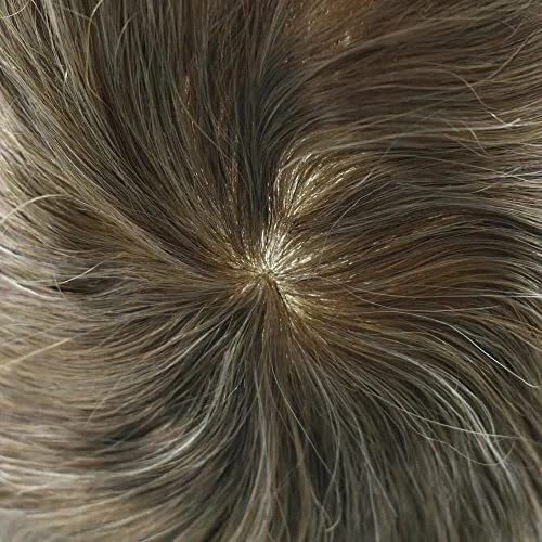 Mens Toupee Human Hair Systems Full Poly Thin Skin Hair Piece Replacement System