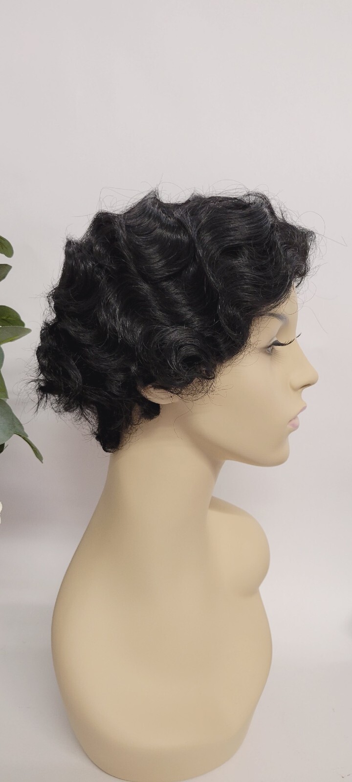 RETRO FINGER WAVE SHORT WIG BLACK 80’S COSPLAY- MAGIC TOUCH PREMIUM SYNTHETIC