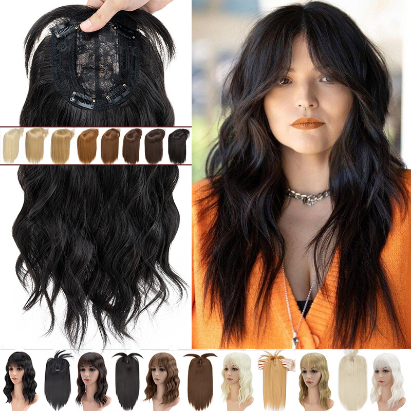 NEW Natural Toupee False Hairpiece Clip In As Human Hair Extensions Topper Wavy
