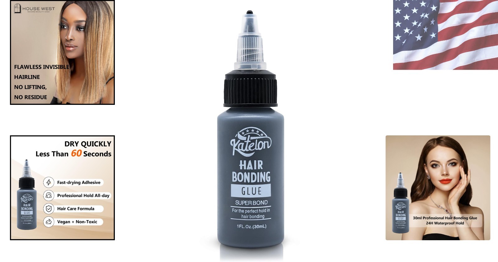 Professional Hair Glue 1oz – Non-Toxic, Sweat-Resistant Adhesive for Extensions