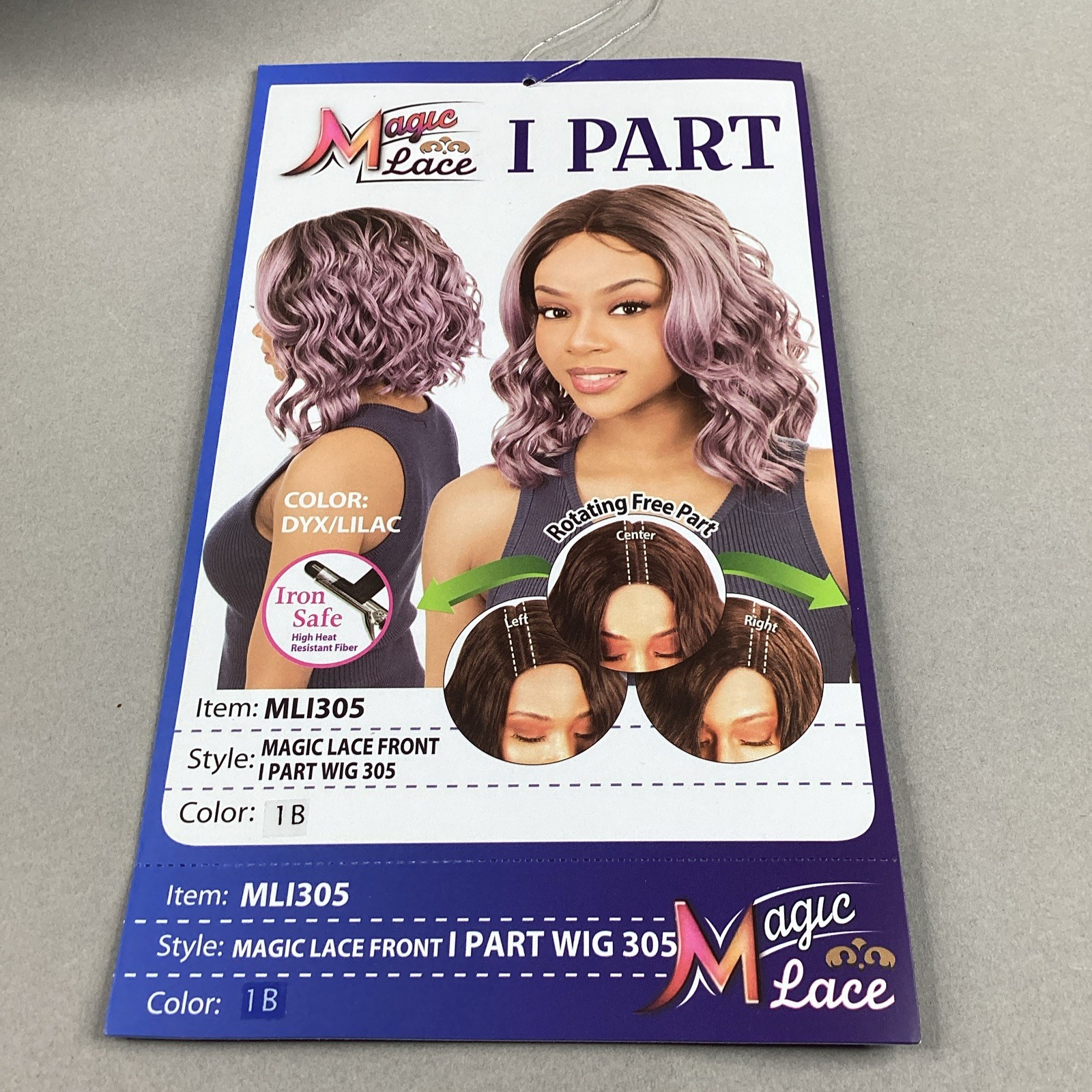 MLI305 Magic Lace Short Wavy #1B Off Black Lace Front Synthetic Wig