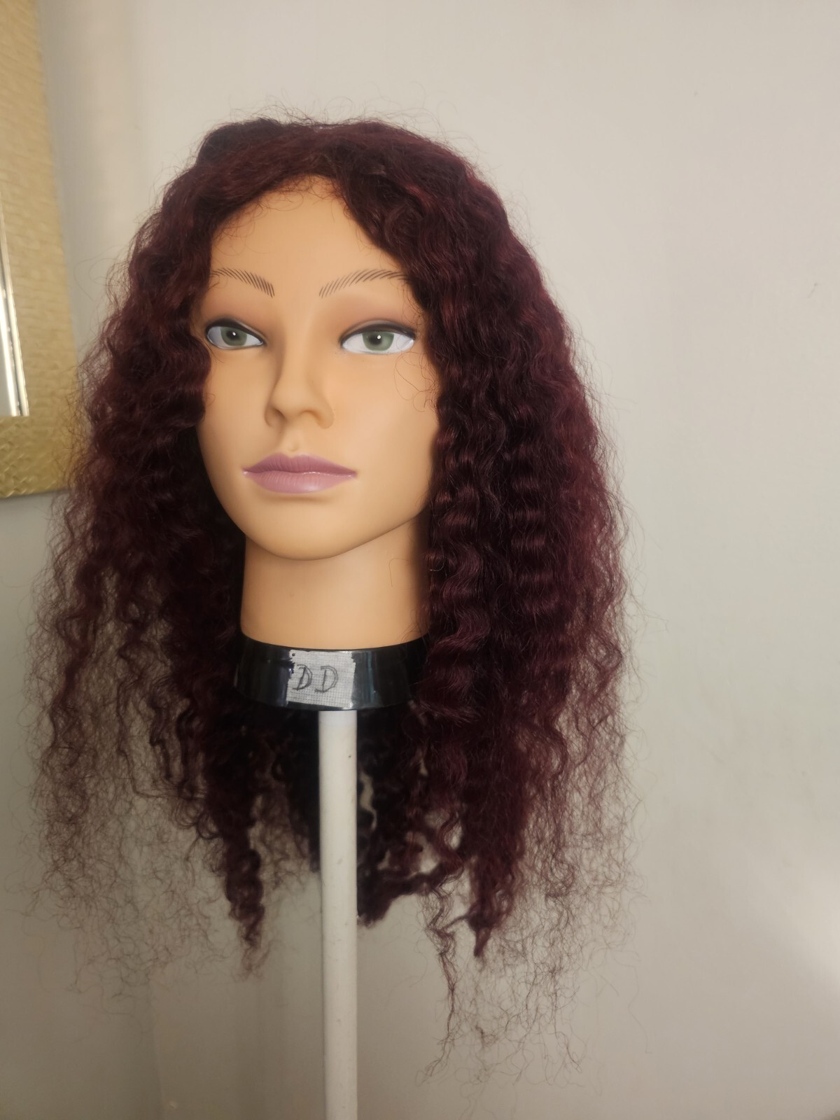 High Quality regular Top Reddish 24″ curly wavy 100% Virgin Human Hair Lace Wig