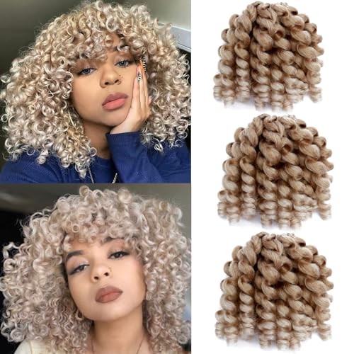 3 Packs 2X Ringlet Wand Curl Jamaican Bounce 8 inch 8 Inch (Pack of 3) T27/613