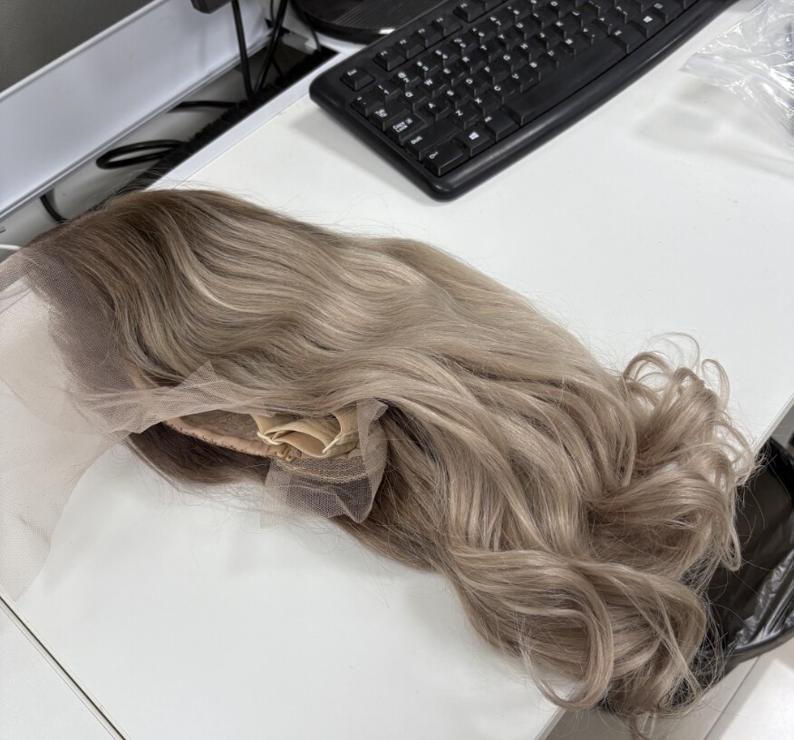16Inch Blonde Ombre 100% Remy Human Hair 13×4 Lace Front Wig