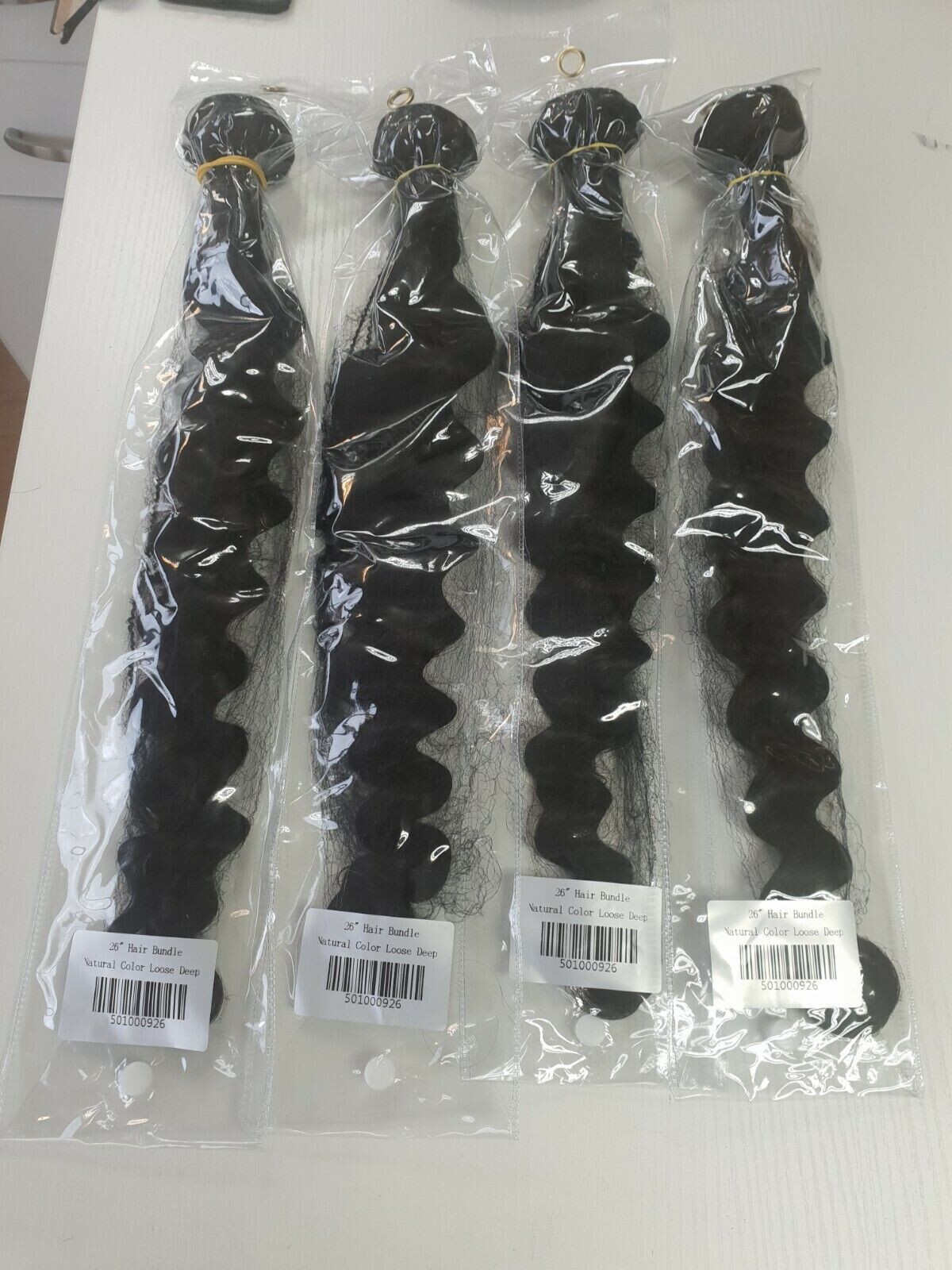 12A RAW CAMBODIAN VIRGIN HUMAN HAIR DEEP LOOSE WAVE 26+26+28+28 4BUNDLES 400g 1B