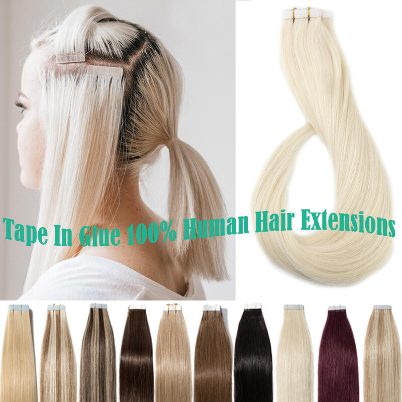 CLEARANCE Tape In / On 100% Real Remy Human Hair Extensions Skin Weft Thick 150g
