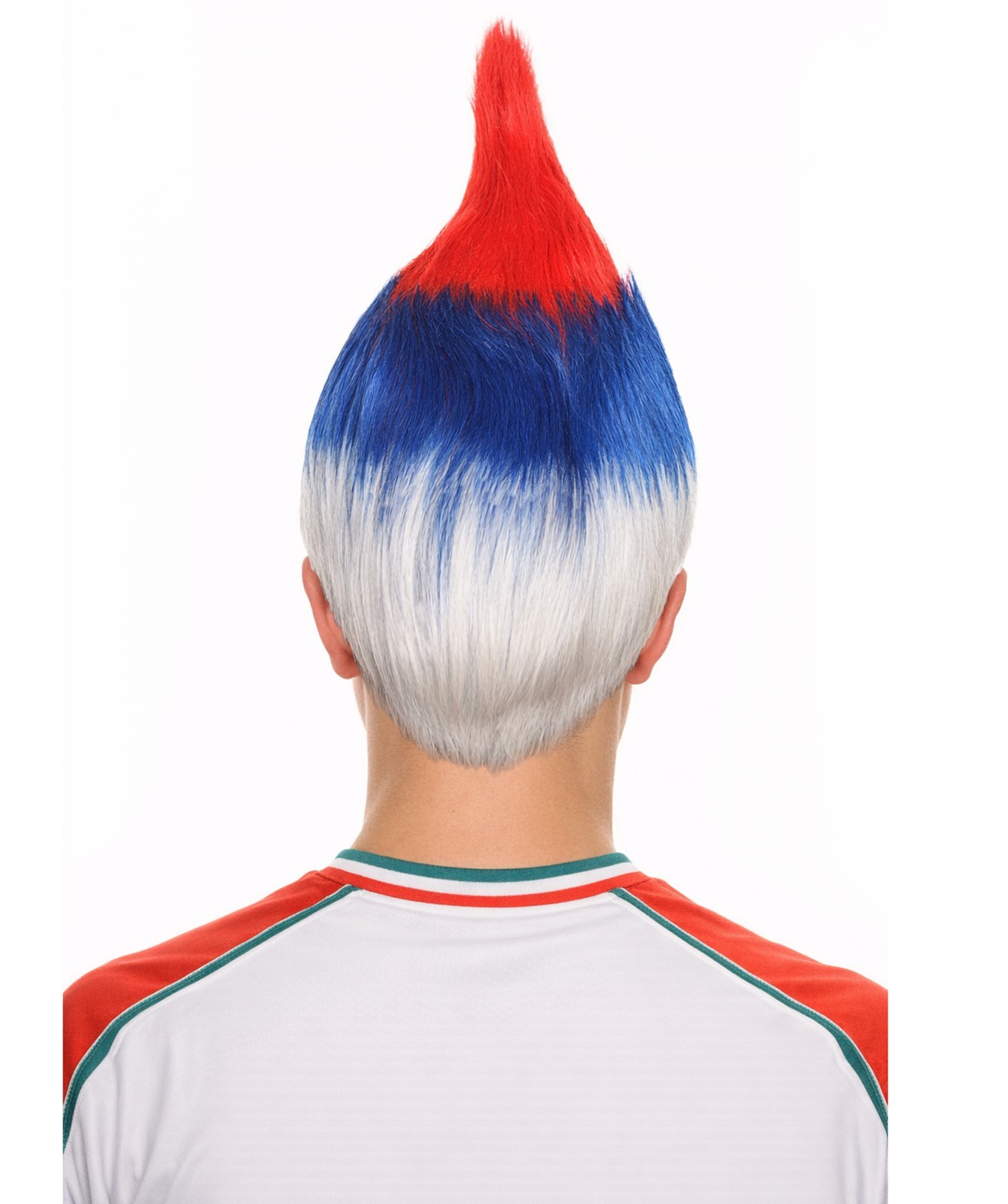 HPO Flagwigs Adult Unisex Serbia Flag Troll Wigs,Perfect for Cosplay HM-801A