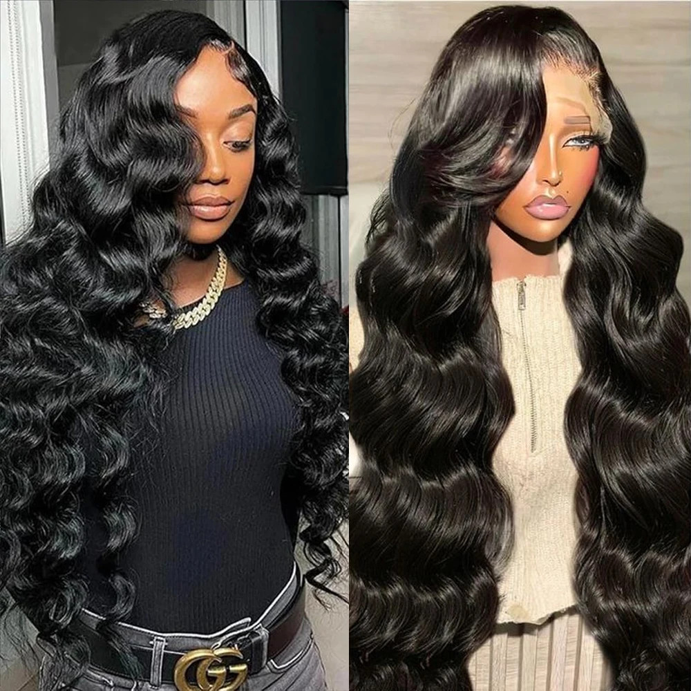 HD Lace Front Wig Preplucked NaturalBlack BodyWave Hd Transparent Human Hair Wig