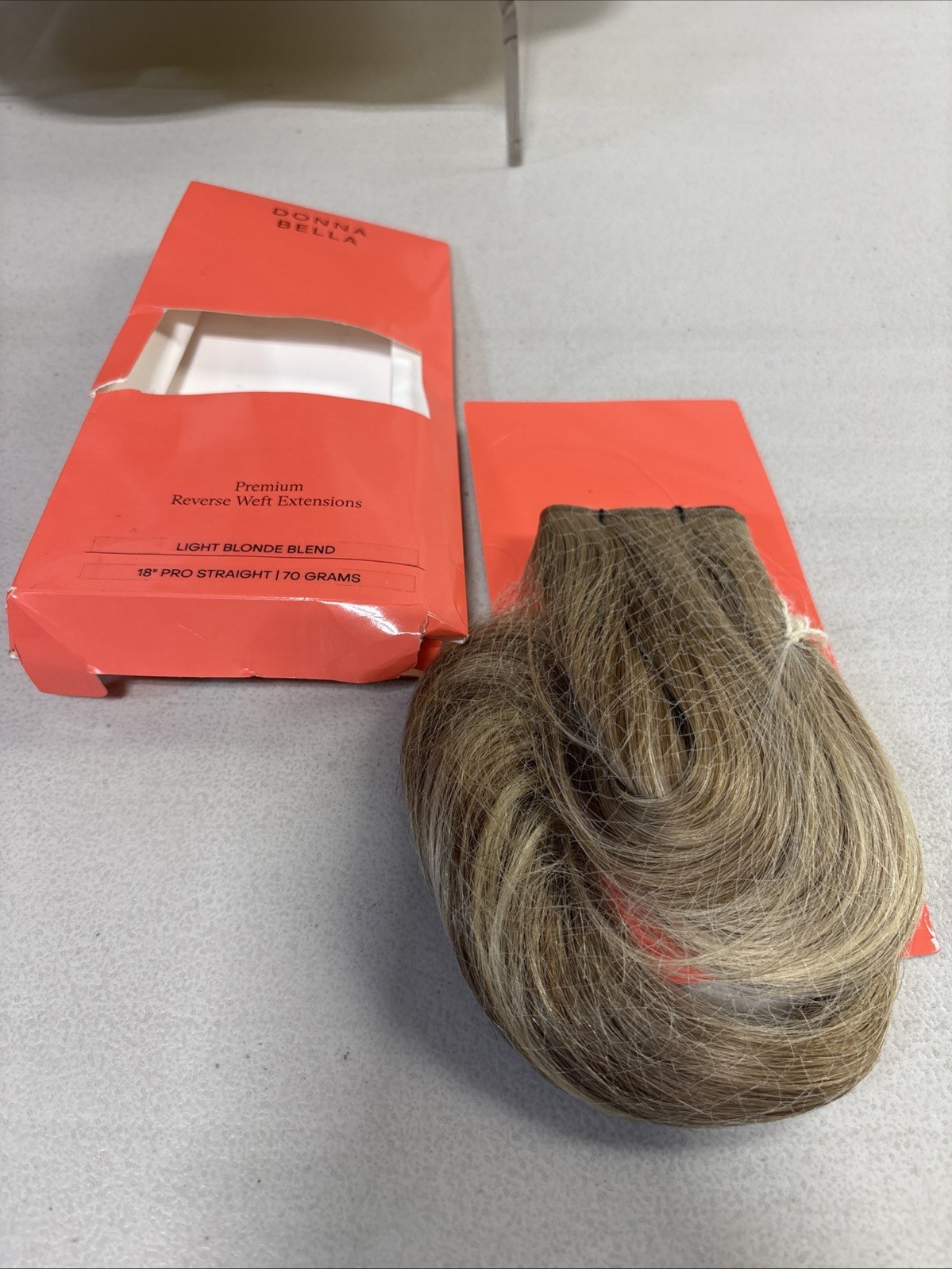 Premium Reverse Weft Extensions 18in /light Blonde Blend / Pro Straight /70grams