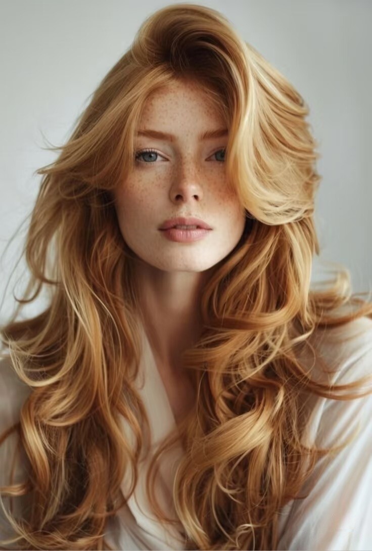 Golden Brown with Blonde Highlight Long Wave Human Hair Lace Front Wigs 13×4