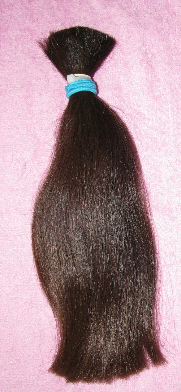 HUMAN HAIR HAIRCUT 12 INCH CHOCOLATE BROWN PONYTAIL COSPLAY-REBORN DOLLS T41