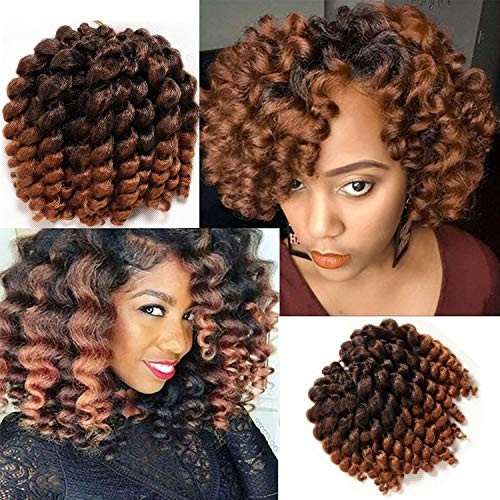 Jamaican Bounce Crochet Hair-4 Packs Deal 8 Inch 8 Inch (Pack of 4) T1B-30#