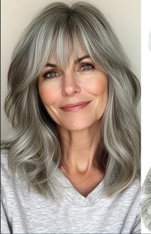 Highlight Grey Ombre Wave 100% Remy Human Hair Lace Front Wig 13×4