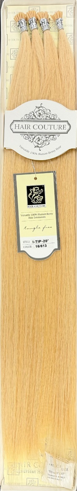 Hair Couture Versatile Human Remy Hair 20″ I-Tip Extensions 120pcs #16/613 Blend