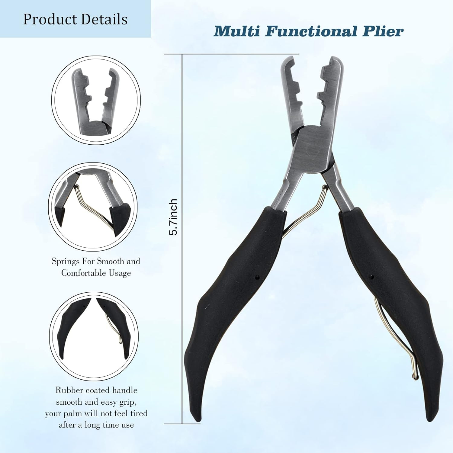 Fusion Bond Crusher Tool for Keratin Hair Extensions Flat Tip Pre-Bonded Hair Ex