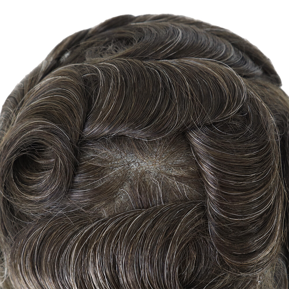 All Swiss Lace Toupee For Men Human Hair Replecement System Hairpiece #210 8X10