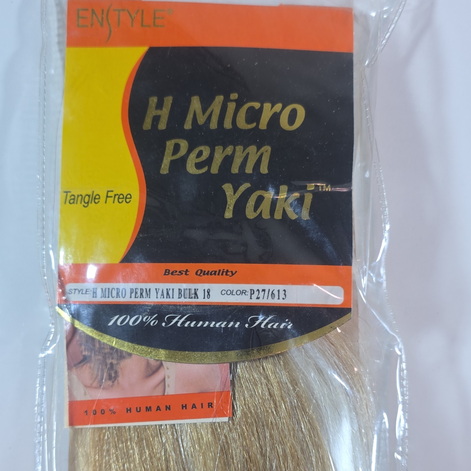 ENSTYLE- H Micro Perm Yaki Bulk 18 – 100% Human Hair. Color P27/613