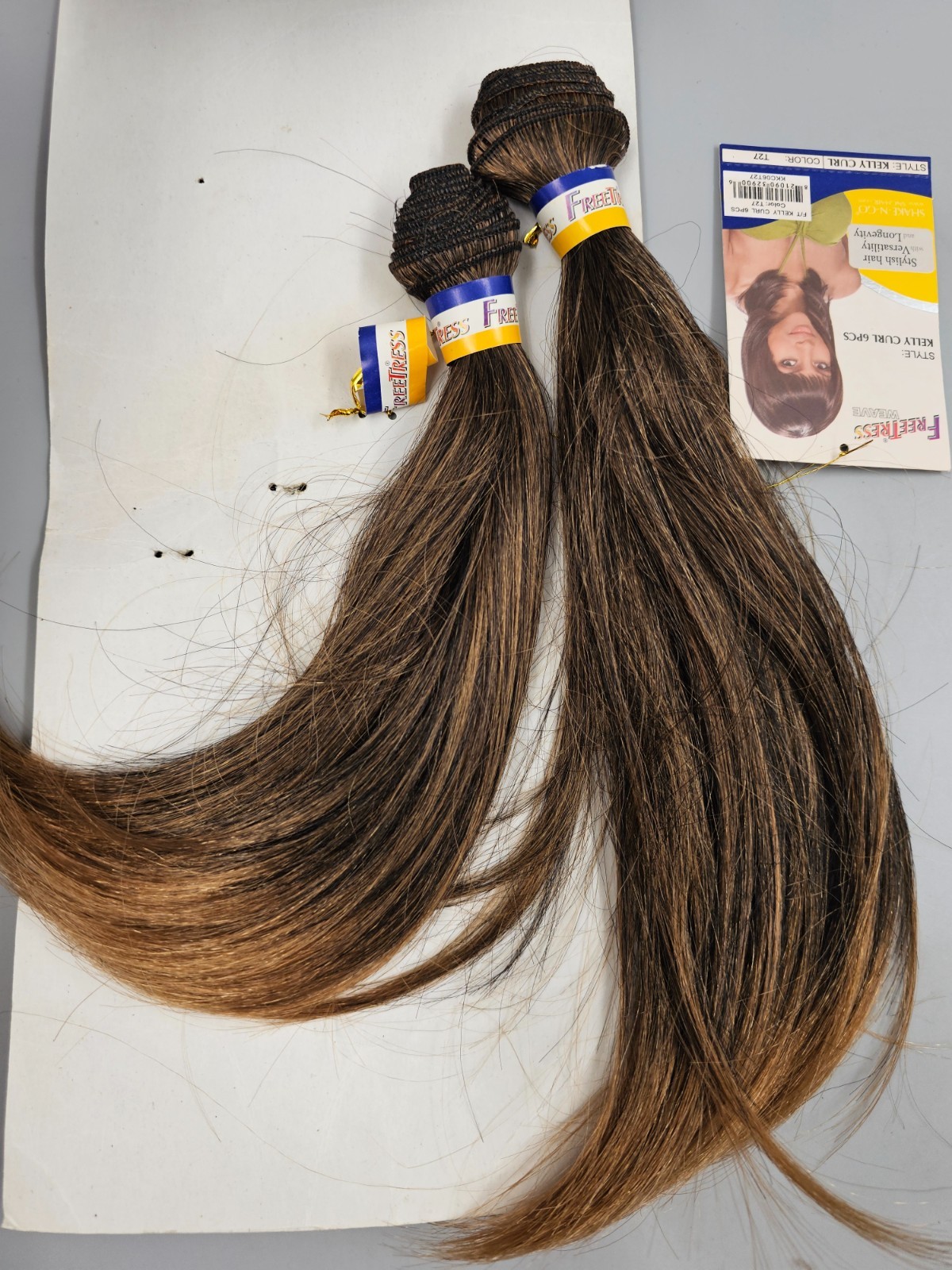 Milky Way 100% Human Hair 16″ Finger Roll Wave + FreeTress Synthetic Kelly Curl
