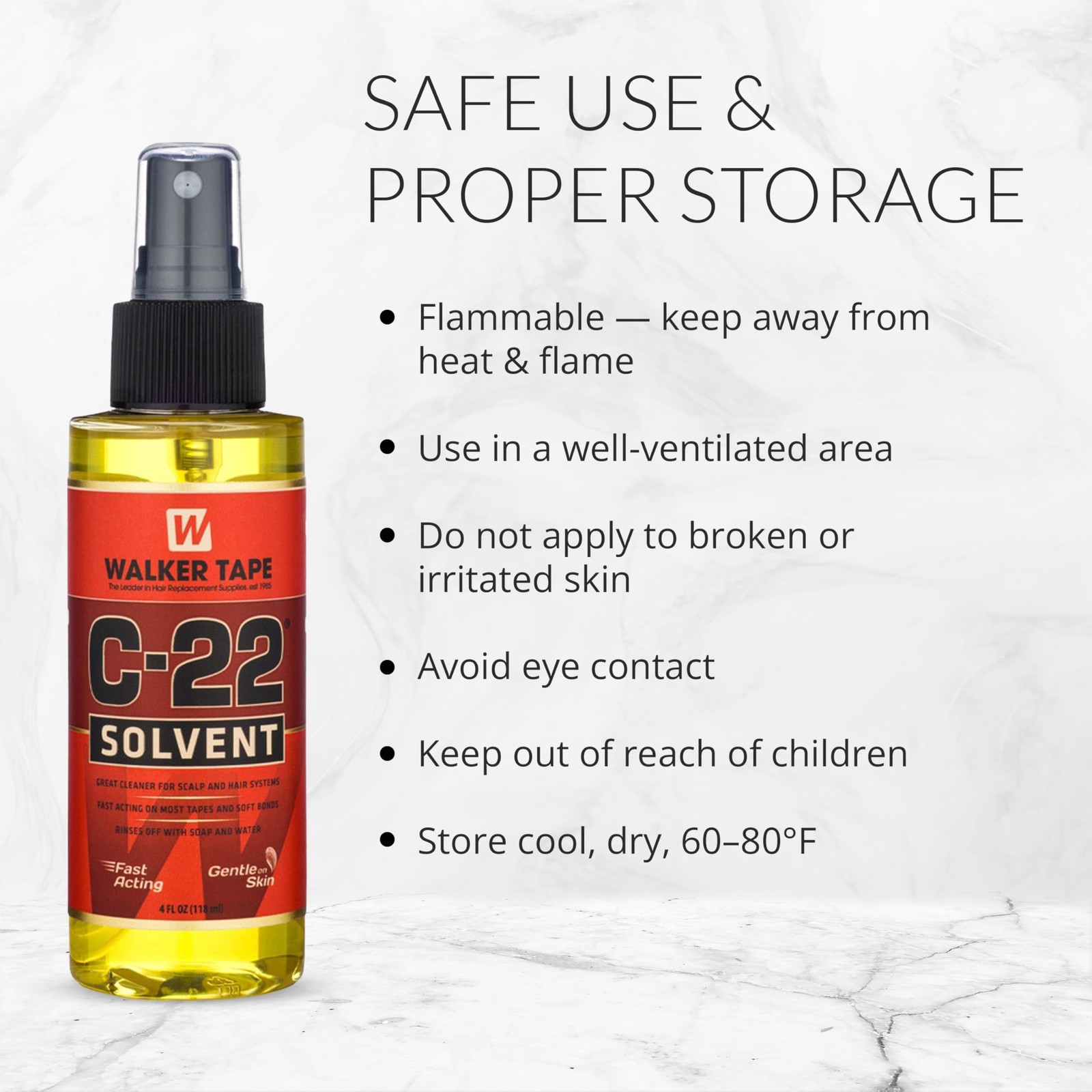 -22 Solvent Spray 4 Fl Oz, Fast-Acting Adhesive for Tape, Lace Systems, and T…