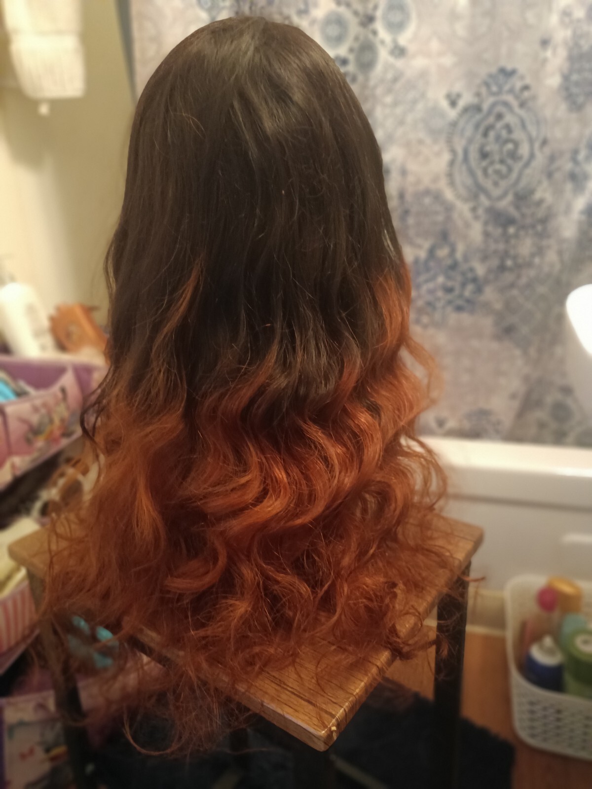 HUMAN HAIR OMBRE LACE FRONT WIG CUSTOM COLOR 250 DENSITY !!