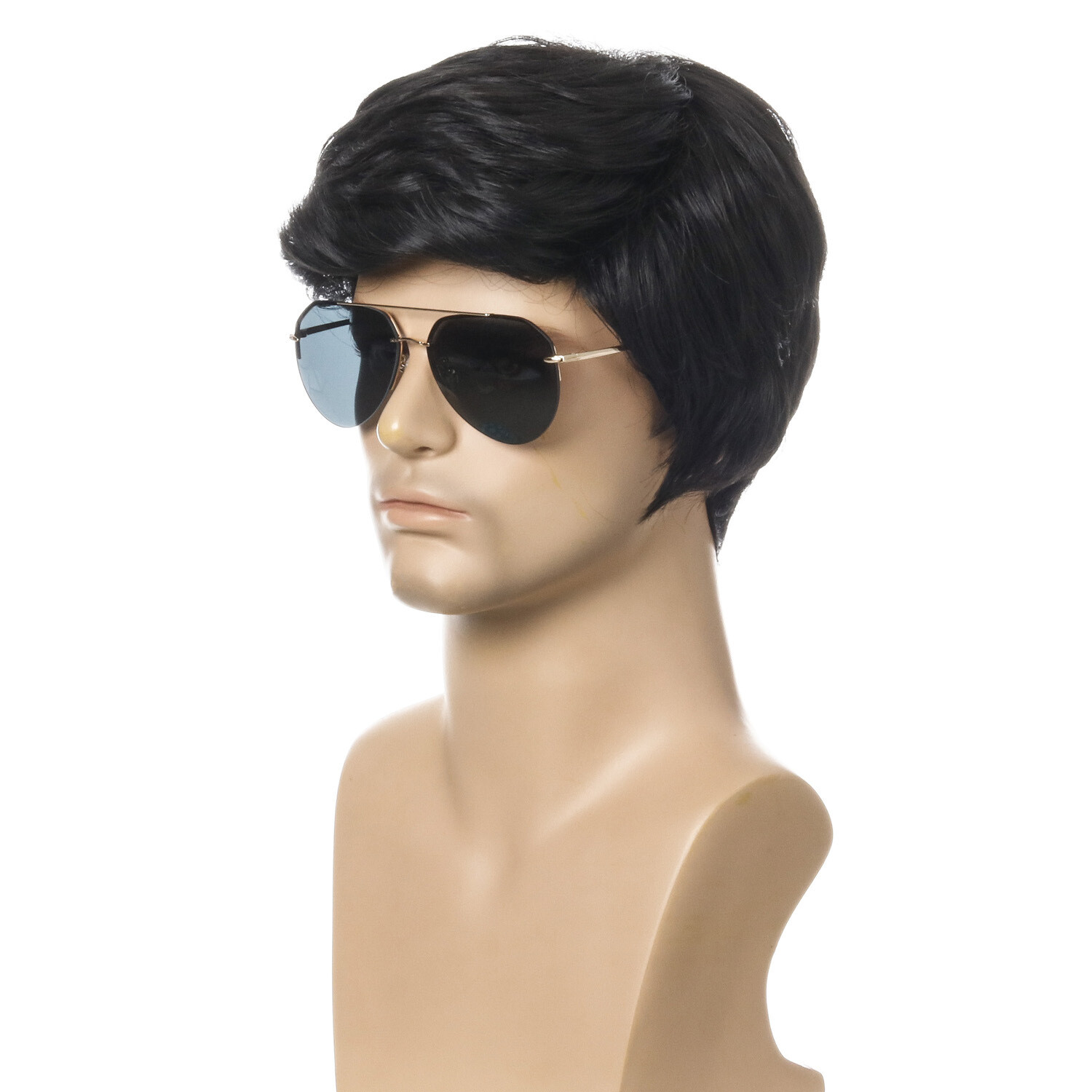 Handsome Men’s Wig Short Little Wavy Synthetic Hair Heat Resistant Natural Look