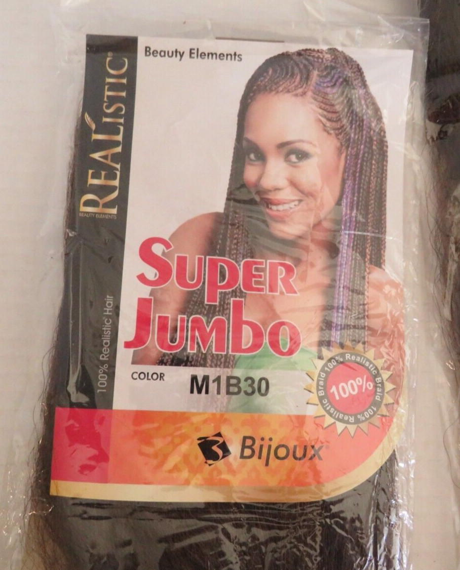 Bijoux Beauty Elements Braiding Hair Realistic Super Jumbo Braid Color M1B30
